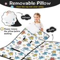 thumbnail image 3 of Robot and Wrenches White Pattern Teens Toddler Nap Mat with Pillow, Sleeping Mat Bag for Preschool Daycare 50"x20", 3 of 6