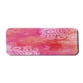 thumbnail image 1 of Mandala Computer Mouse Pad, Watercolor Paint Background Plain Hand Drawn Doodles Motifs Print, Rectangle Non-Slip Rubber Mousepad Large, 31" x 12" Gaming Size, Pink Coral White, by Ambesonne, 1 of 2