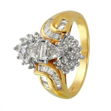 Foreli 1.18CTW Diamond 14K Yellow Gold Ring