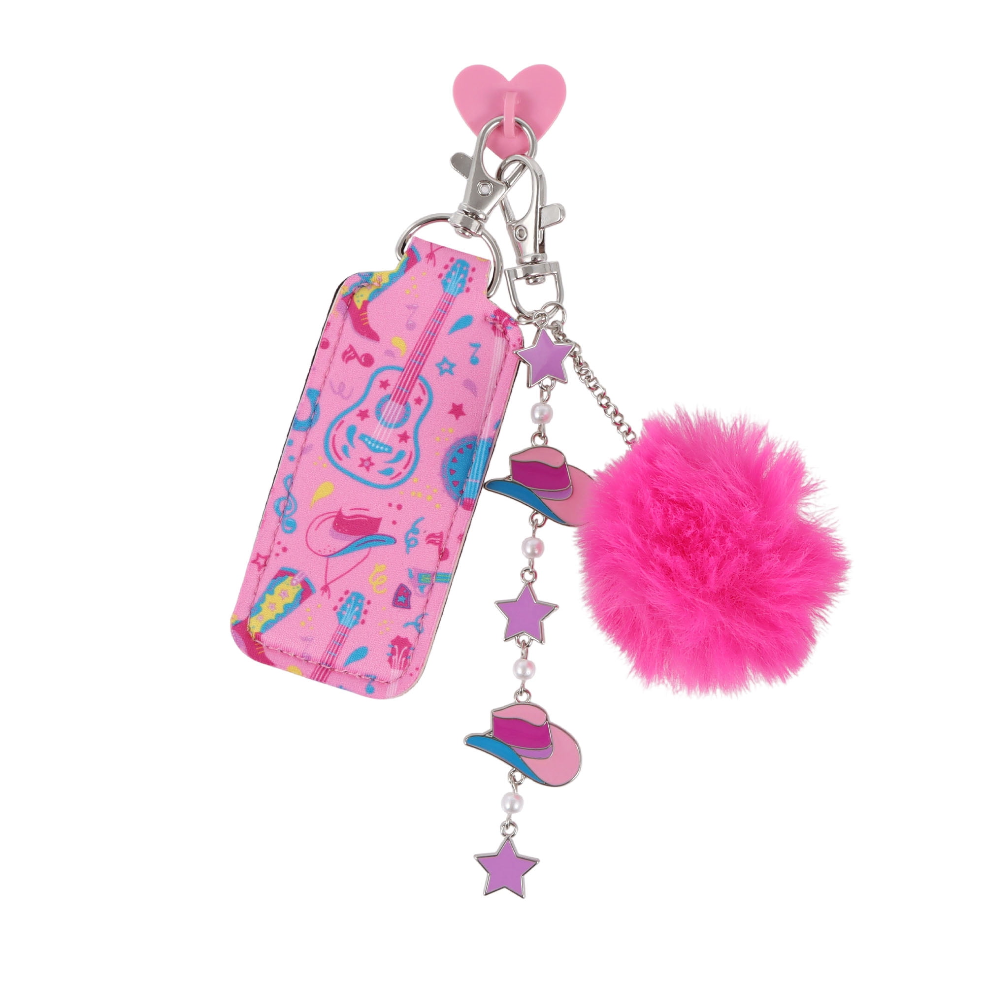 Way to Celebrate Festive Tumbler Charm Set, Heart Hook, Lipstick Holder and Charm, Pink