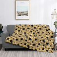 thumbnail image 5 of KLL Graduation Hats3 Print Fleece Throw Blanket, Horizontal Fleece Bedding Cute Soft Blankets Comfy Fleece Flannel Plush Home Decor for Couch & Bed -50"x40", 5 of 9