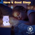 thumbnail image 4 of Lámpara nocturna YuanDian Cute Bear de silicona con 8 colores, 4 of 7