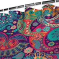 thumbnail image 4 of Small Stall Narrow Shower Curtain 36"W x 72"L – Tropical Bohemian Leaves, Mid-Century Abstract Boho Botanical Bathroom Decor, Vintage Floral Palm Leaf Pattern, Rustic Tribal Folk Style, 4 of 5