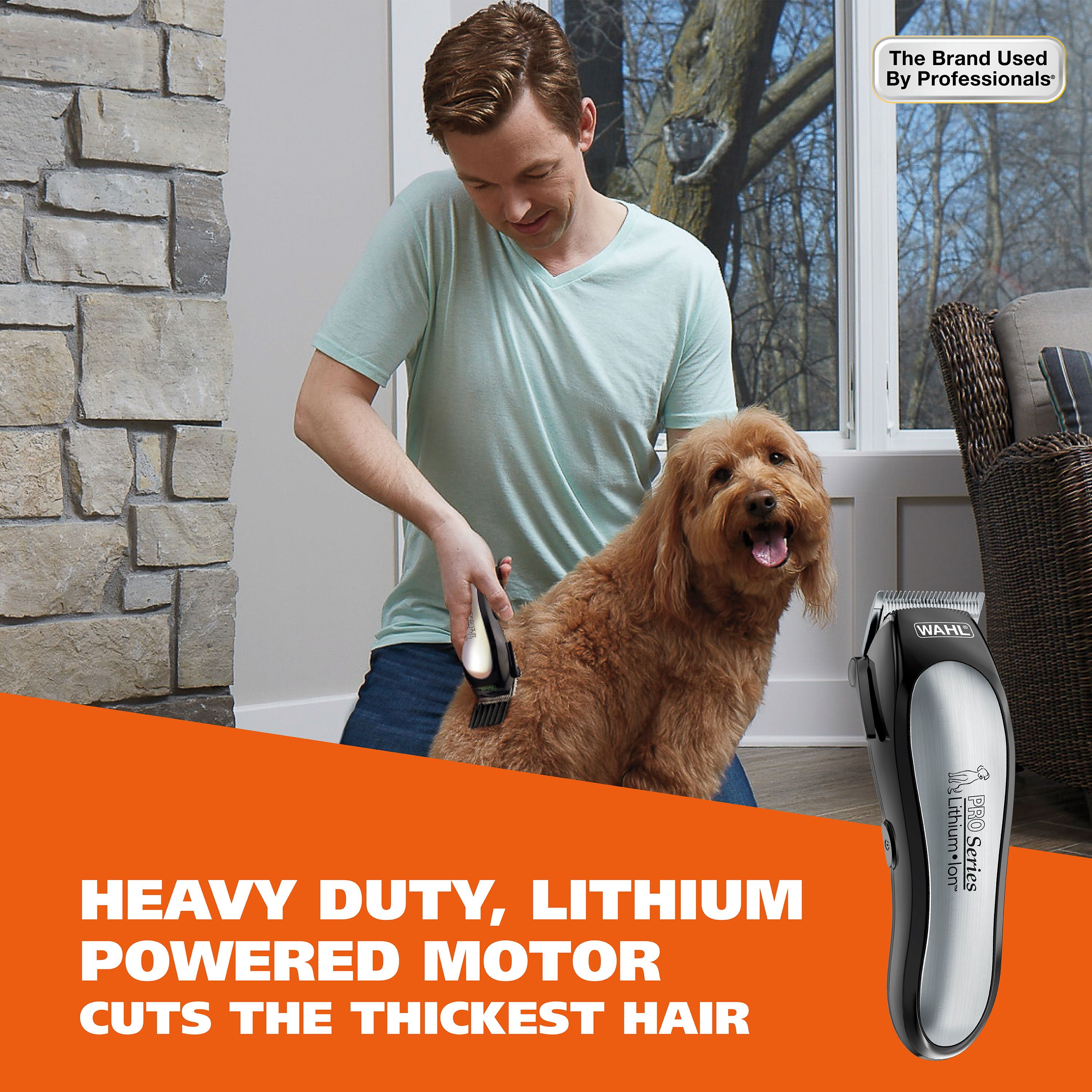 wahl lithium ion pro series cordless rechargeable dog grooming kit