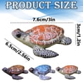 thumbnail image 3 of Realistic Resin Sea Turtle Figurine, Hand Painted Mini Tortoise Statue For Garden Aquarium And Fish Tank Decor, Cute Ocean Animal Ornament For Home Desktop Display, Red (Multicolor, 7.6*6.5*3CM), 3 of 4
