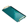 thumbnail image 5 of TISHITA Serving Tray with Handle Storage Organizer Coffee Table Tea Tray Vanity Tray green large, 5 of 8