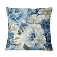 thumbnail image 3 of Designart "Blue And White Victorian Florals II" Floral Printed Throw Pillow, 3 of 5