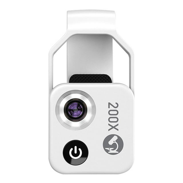 200x Zoom Lens for Iphone, Microscope HD Identification, Built-in LED Light
