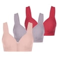 thumbnail image 2 of TAGOLD Fall Savings 2023! Plus Size Bra for Womens,Women's Solid Color Bra Underwear 3-piece Bra Daily Underwear, 2 of 5