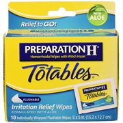 Totables Irritation Relief Wipes 10 Each (Pack of 3)