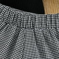 thumbnail image 5 of Babibeauty Toddler Baby Girl Summer Clothes Set Sleeveless Vest Top and Plaid Shorts Set Kids Girl Cool Outfits, 5 of 7