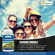 2 Pack Best Naturals L-Tryptophan 1000 mg 60 Tablets