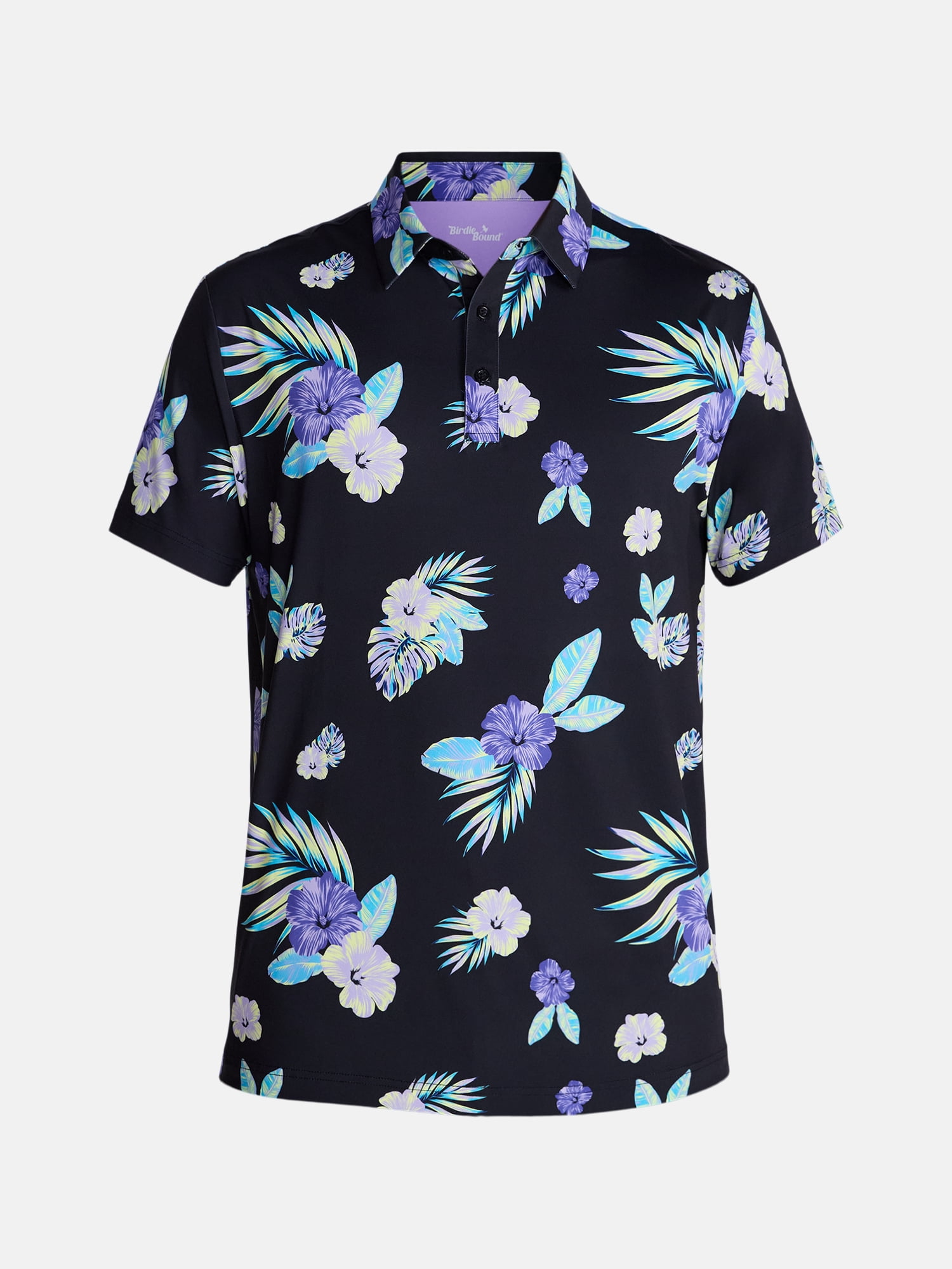 Birdie Bound Men's and Big Men's Printed Bloom Flowers Polo Shirt, Sizes XS-4XLT