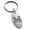 Silver, variant on Stainless Steel Letter M Initial Dotted Monogram Engraved Small Oval Charm Keychain Keyring