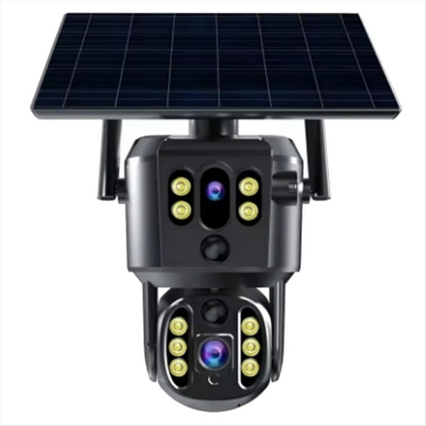 Cámara Solar de Vigilancia con Doble Lente 4G para Exteriores, Versión Compacta