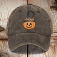 thumbnail image 2 of Luo Fashion Halloween Pumpkin With Witch Hat Embroidered Baseball Cap for Men Women, Vintage Washed Cotton Ball Cap, Halloween Cap for Adults Casual Outdoor Party Cos-tume Gorras Para Hombres, 2 of 3
