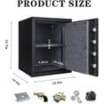 thumbnail image 2 of TigerKing 2.5 Cu ft Fireproof Safe Box with Digital Keypad Lock, Steel Security Box for Home Office Money Documents, 2 of 7