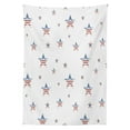 thumbnail image 3 of Ambesonne 4th of July Tablecloth Rectangular Table Cover, Scattered Stars, 52"x70", Ruby Navy Blue White, 3 of 4