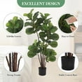 thumbnail image 5 of 5 Ft Artificial Fiddle Leaf Fig Tree, Fake Green Plant, Faux Ficus Lyrata Tree in Pot, for Indoor Outdoor Home Office Living Room Bedroom Decor, 5 of 9