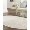 thumbnail image 3 of Rugs.com Finsbury Collection Rug – 5' 3 x 8' Oval Ivory Medium Rug Perfect For Living Rooms, Large Dining Rooms, Open Floorplans, 3 of 9