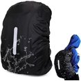 thumbnail image 3 of 1 funda impermeable para mochila negra de 45 L, funda reflectante impermeable para senderismo al aire libre, camping, ciclismo, 3 of 5