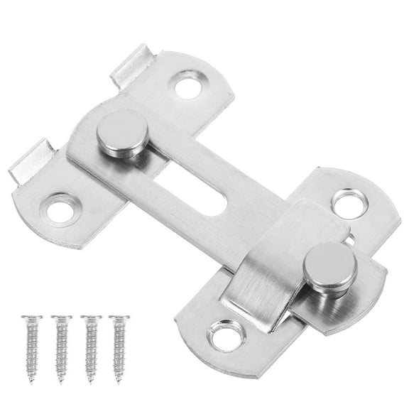 unbranded  4 Pcs Cabinet Door Latches Window Decoration Transparent Bracket Lock Buckle Silver