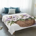 thumbnail image 4 of Spring Botanica Art Blanket Soft Cozy Warm Throw Blanket for Couch, Plush Fuzzy Flannel Fleece Blankets for Sofa, Summer Flowers Watercolor Bed Blankets Lightweight Gifts for Women, 30"x40", 4 of 9