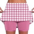 thumbnail image 3 of BVOFAR Tennis Skirts for Women with Shorts Plaid High Waisted Golf Skorts Sports Running Gym Training Skirt Hot Pink M, 3 of 6