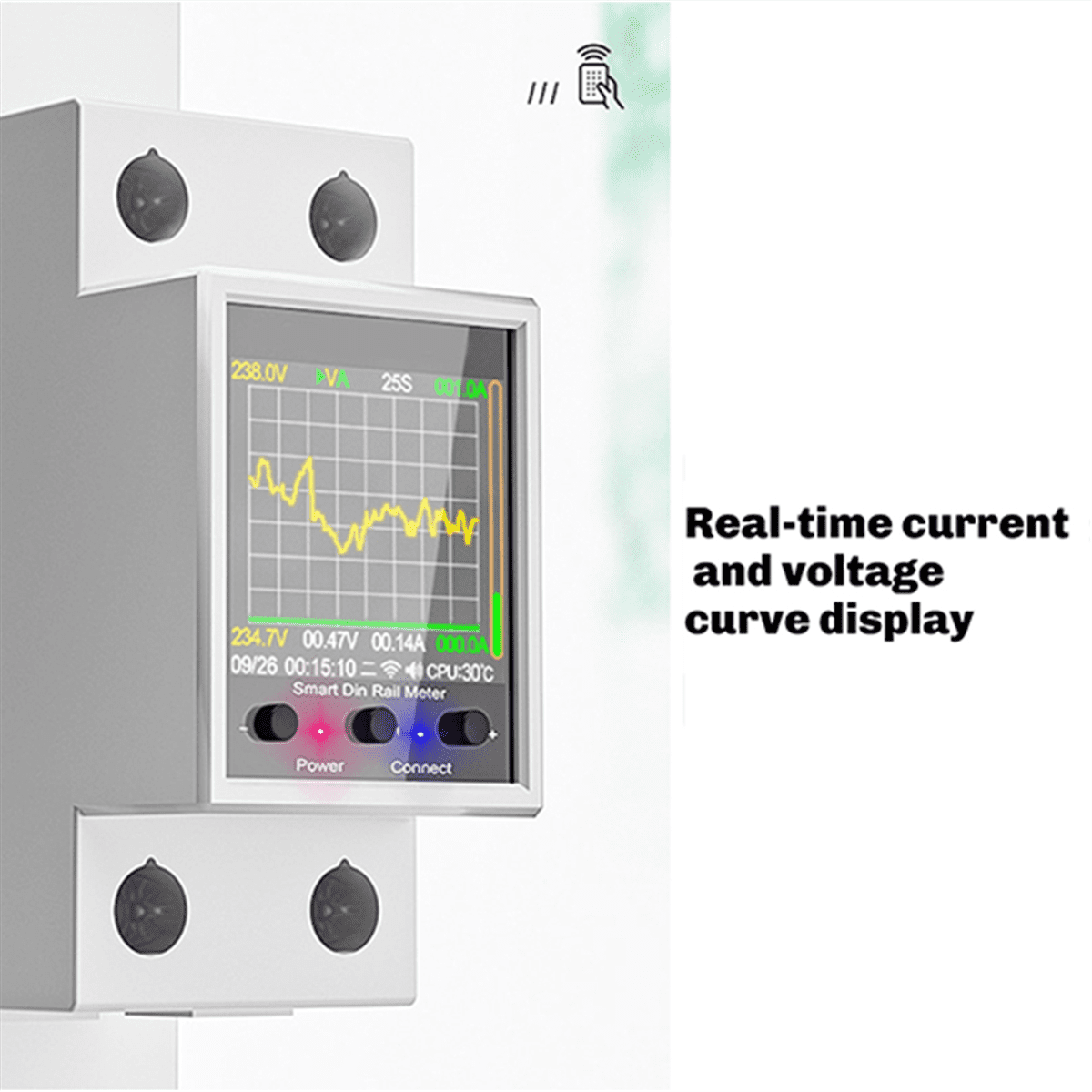 GR2P 100A Smart Electricity Meter Tuya WiFi Din Rail Power  Meter Digital Display Monitor Voltage Curve Ammeter