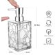 thumbnail image 5 of Dispensador de jabón acrílico, paquete de 2, botella dispensadora de loción y champú líquido rellenable de 11 oz para lavar platos a mano con bomba para baño, encimera, cocina, 5 of 5