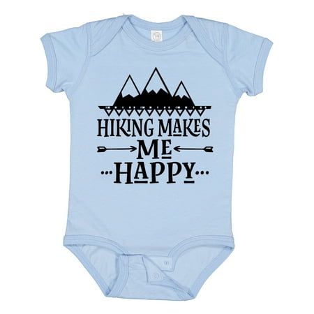 

Inktastic Hiking Makes Me Happy Mountain Hiker Gift Baby Boy or Baby Girl Bodysuit