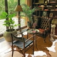 thumbnail image 2 of YJ.GWL Faux Cowhide Rug Cow Print Area Rugs Cow Hide Carpet for Bedroom Living Room Home Office Western Decor,4.6'x5.2',Khaki, 2 of 7
