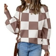thumbnail image 3 of Suéter de Punto Acanalado de Larga con Cuello Alto y Corte Holgado para Mujer, Ideal para Otoño Rosa 4XL, 3 of 9