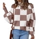 thumbnail image 3 of Suéter de Punto Acanalado de Larga con Cuello Alto y Corte Holgado para Mujer, Ideal para Otoño Rosa XXXL, 3 of 9