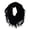 Black, variant on Crochet Fishnet Infinity Loop Scarf with Fringe (Mint)