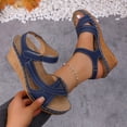 thumbnail image 6 of MuXiKeJi Clothes Women's Platform Wedge Sandals 2026, Comfortable Peep-Toe High Heel Wedges for Women Ankle Strap Open Toe Band Dressy Summer Beach Sandals, 6 of 8