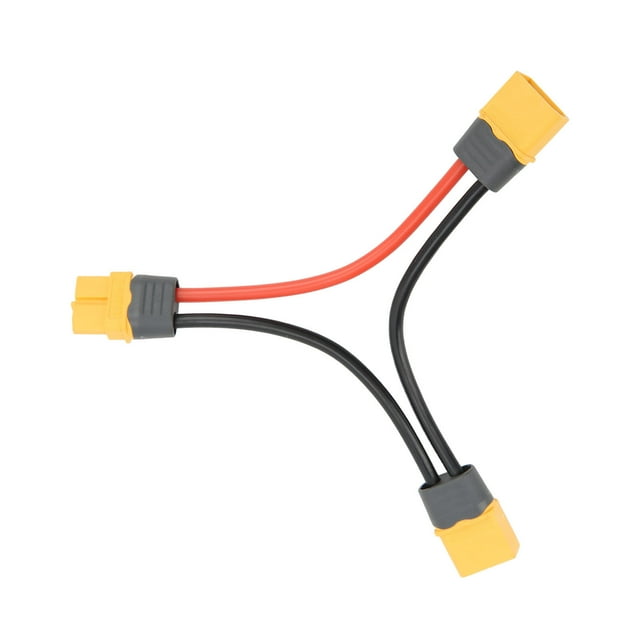 Conector de serie de batería arnés de cables adaptador XT60H 2 macho 1 hembra para batería RC Lipo Helicóptero Quadcopter RC Parte Conexión de batería RC Lipo ANGGREK Otros
