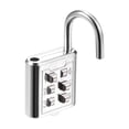 thumbnail image 4 of Unique Bargains 6-Digit Combination Padlock Push Button Locks for Locker Cabinet Silver Tone 2Pcs, 4 of 6