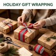 thumbnail image 5 of 5 Yards Christmas Wired Ribbon,Christmas Wired Edge Ribbons,2.48 inch Wide Christmas Wired Edge Decoration Ribbon,Burlap Wrapping Ribbon for Holiday Craft Wedding Decoration Wreaths Bow,Z-Red, 5 of 8