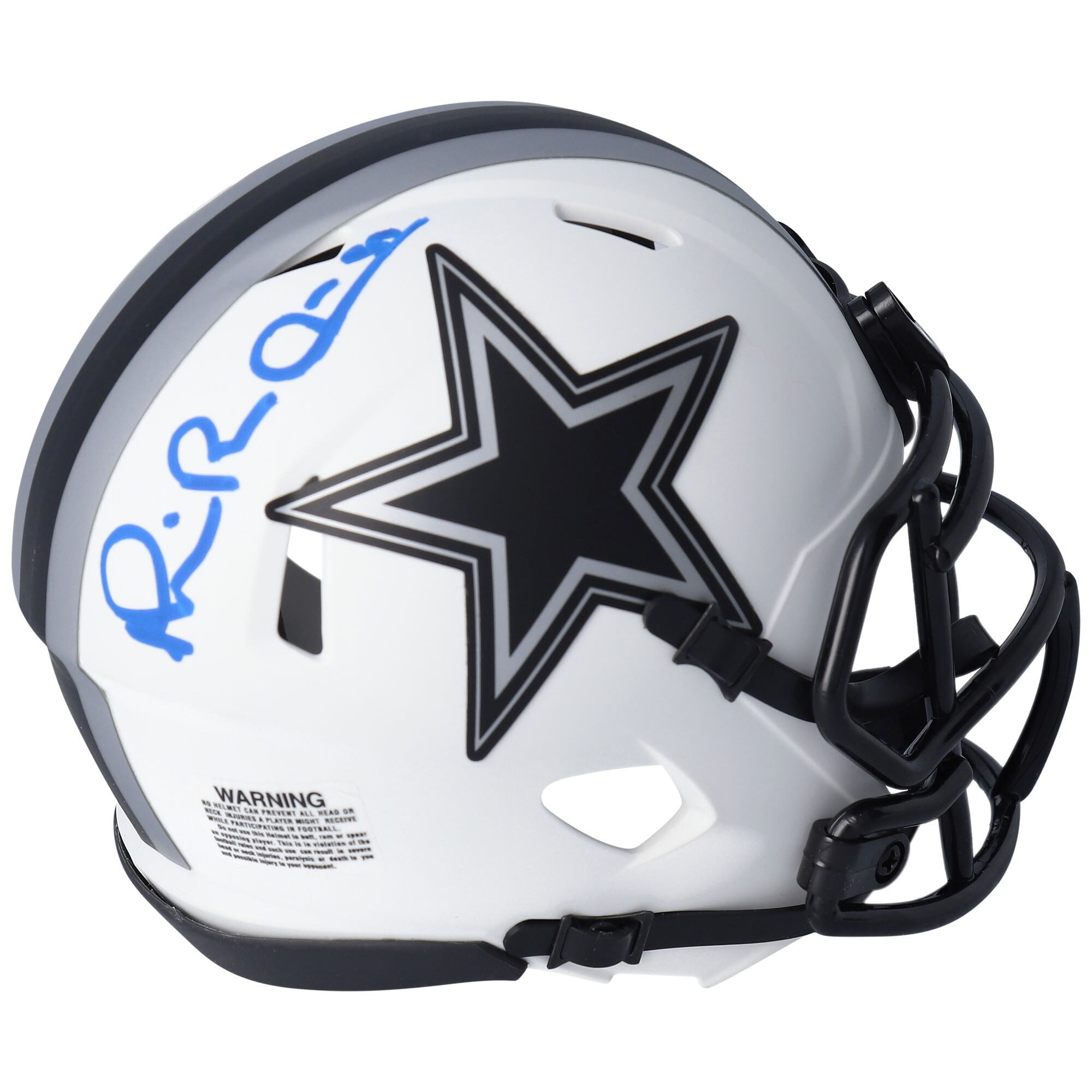 Emmitt Smith Dallas Cowboys Autographed Riddell Lunar Eclipse Alternate  Speed Mini Helmet