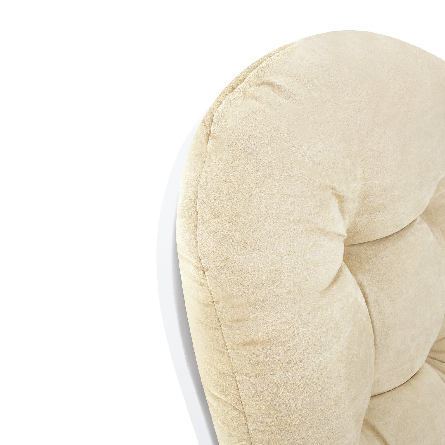 Nursery Glider & Ottoman Sets, Reclining Swivel Glider Rocker with Ottoman, Nursery Rocking Chair for Baby Room, Upholstered Nursery Recliner Glider with Ottoman, Padded Arms - Cream, White