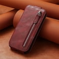 thumbnail image 5 of Zipper Wallet Case for Samsung Galaxy A03S with Card Holder Slot, PU Leather Adjustable Kickstand Flip Handbag Phone Cover for Samsung Galaxy A03S SDLL Red, 5 of 14