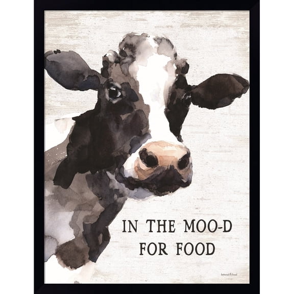 Great Art Now In the Moo-d for Food by Lettered & Lined, Framed Wall Art, 16.5W x 21.5H