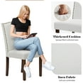 thumbnail image 3 of EDX Dining Chairs Set of 2, Parsons Chairs with Nailhead Trim and Wood Legs, 3 of 7