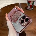 thumbnail image 1 of Funda de teléfono con incrustaciones de diamantes galvanizadas en polvo Flash, Hello Kitty, para iPhone 11, 12, 13, 14, 15 Pro Max, 1 of 4