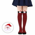 thumbnail image 2 of lnmuld Cotton Socks European Style Kids Socks Long Stockings for Girls with Santa Figurine and Doll Decorative Designs Ideal for Autumn Winter Seasonal Wear Size:7-12 Years, 2 of 3