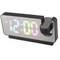 thumbnail image 1 of Projection Réveil Réglable Luminosité Couleur Nombre Rechargeable 12H 24H Snooze LED Miroir Numérique Horloge, 1 of 8