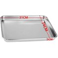 thumbnail image 2 of Plateau de Four Grille-Pain Compact en Acier Inoxydable, Vaisselle de Four Professionnelle, Robuste et Saine, Bord Profond, Résistant à la Déformation, Moule à Pâtisserie Antiadhésif Argenté (12.2 x 10 x 1 Pouces), 2 of 5