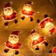 thumbnail image 1 of WIZUTIZ - Guirnalda de luces LED navideñas de Papá Noel con pilas, impermeables, duraderas, 15 LED, luces blancas cálidas y brillantes, 100 cm (39,3 pulgadas), decoración navideña, 1 of 5