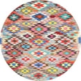 thumbnail image 1 of Ahgly Company Machine Washable Indoor Round Contemporary Cherry Red Area Rugs, 8' Round, 1 of 7